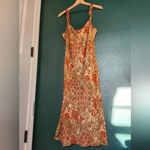 Y2K cheetah and floral midi dress with spaghetti straps